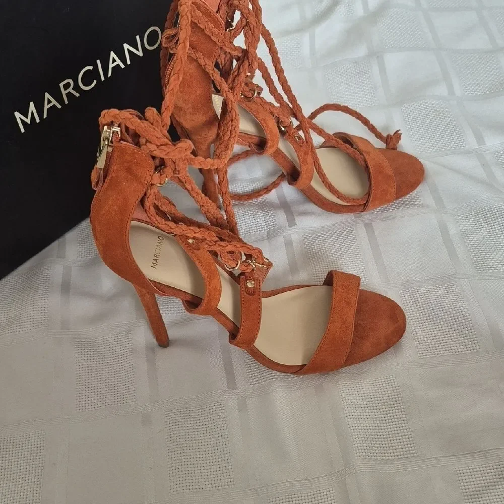 Marciano Women's Rust Lace-Up Heels - Picture 16 of 16